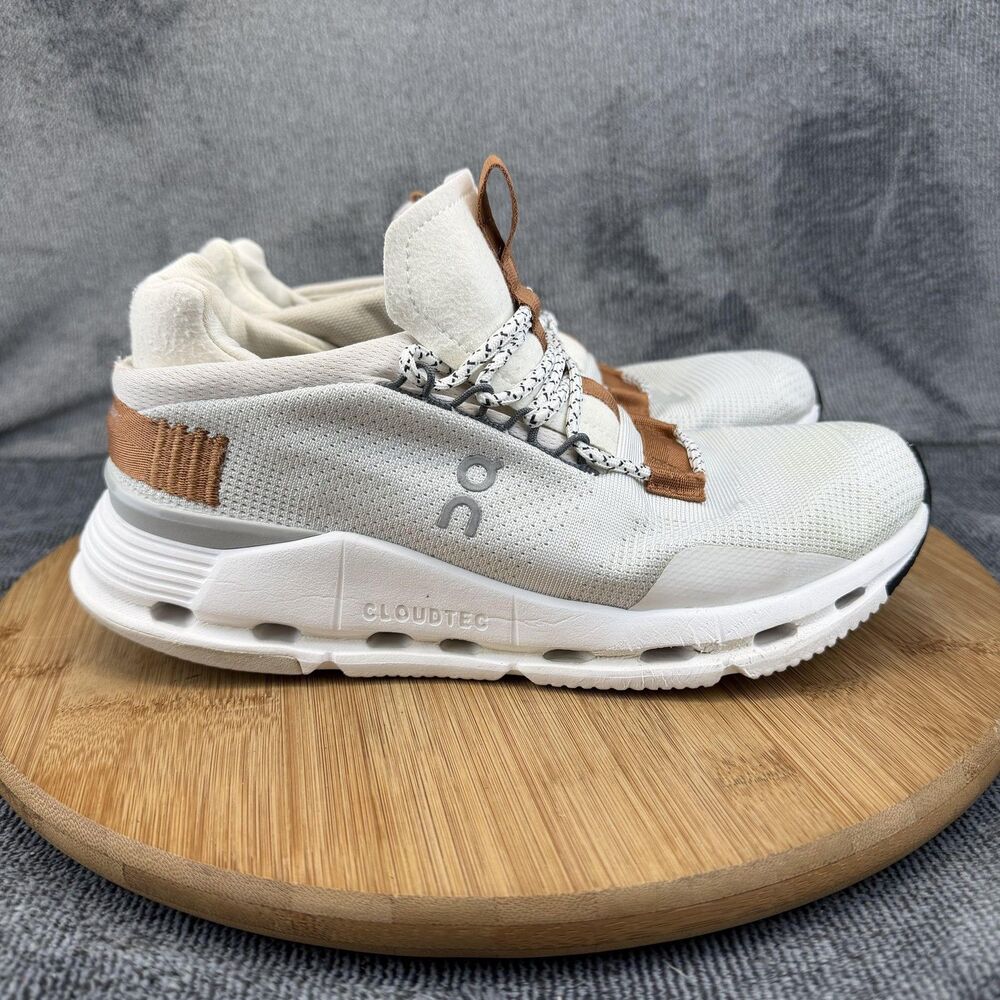 On Cloudnova Shoes Womens Size 7 White CloudTec Running Sneakers Athletic